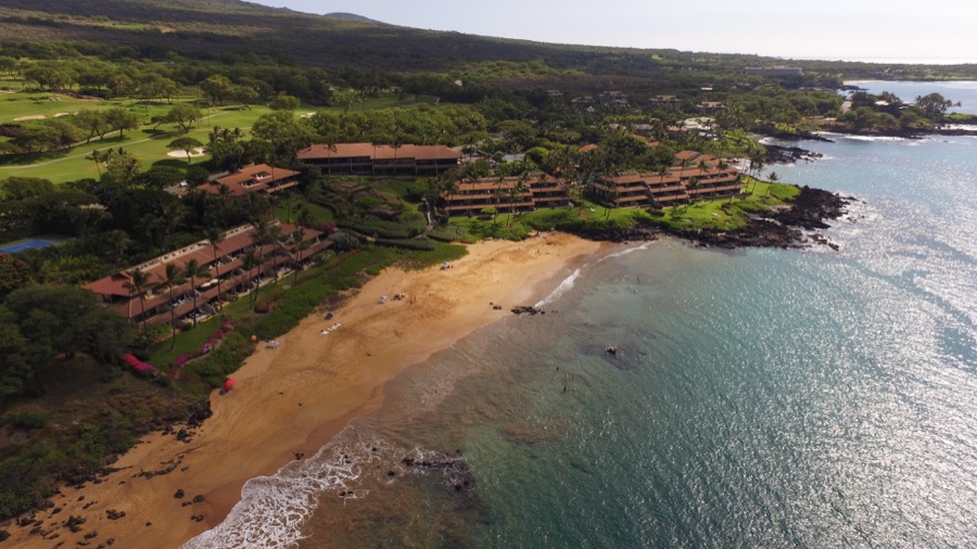 Po'olenalena Beach from the air