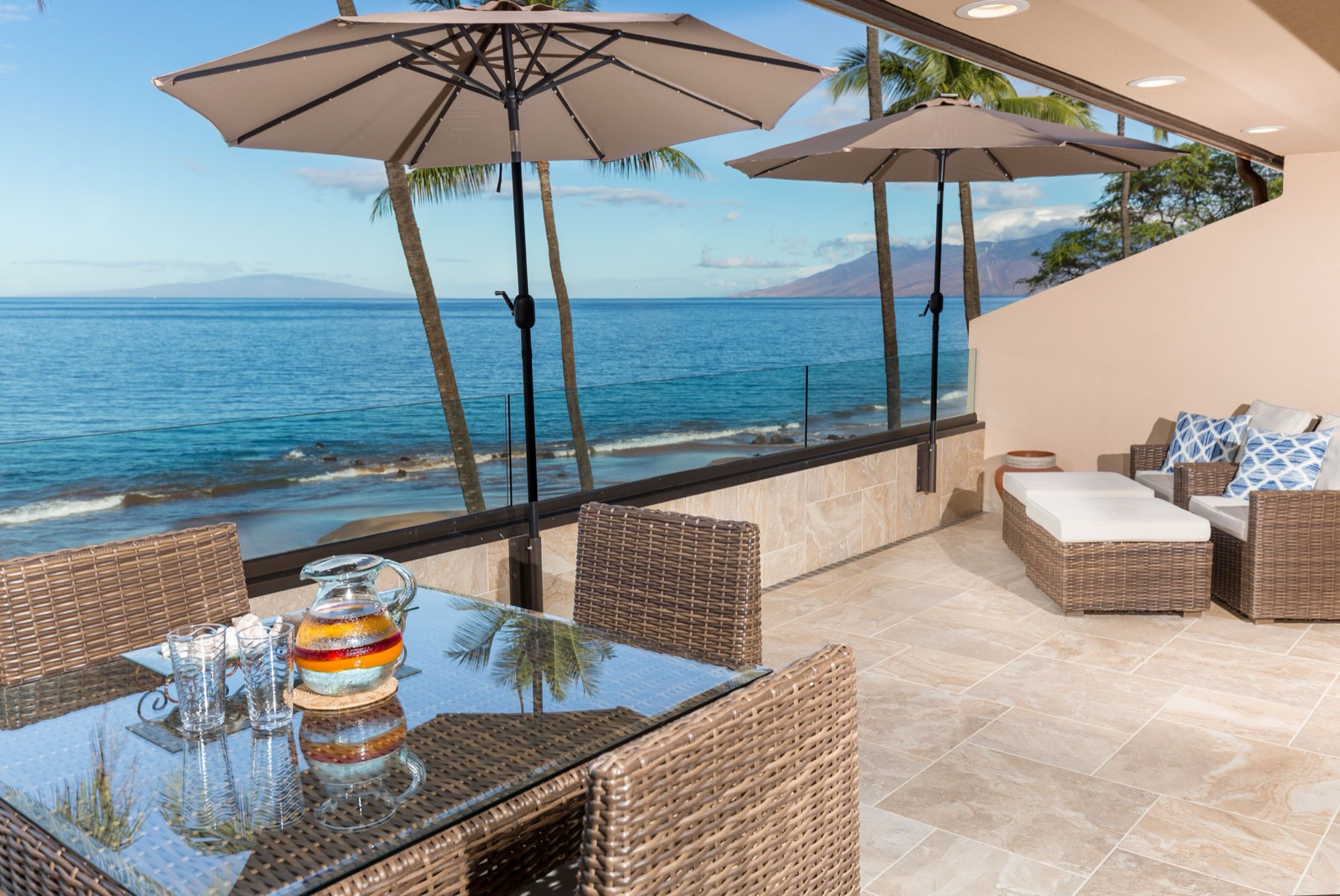 The ocean and the islands from B303's lanai